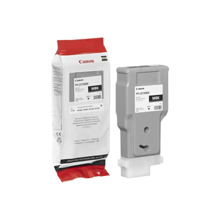 Original Canon PFI-207mbk 8788B001 Tintenpatrone schwarz matt (ca. 300 ml)