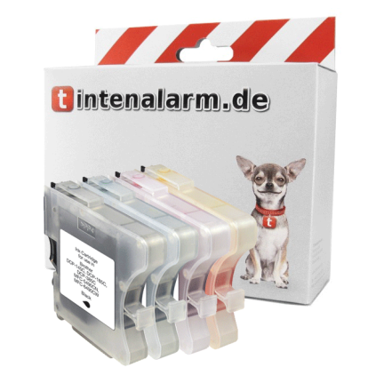 4 XL Druckerpatronen von tintenalarm.de ersetzt Brother LC-980 und LC-1100