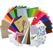  folia Bastelset Papier-Koffer Weihnachten 110-tlg., mehrfarbig 