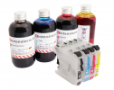  400 ml Set Nachfülltinte von tintenalarm.de mit leicht befüllbaren Auto-Reset-Patronen für Brother LC-227BK und LC-225 Serie 