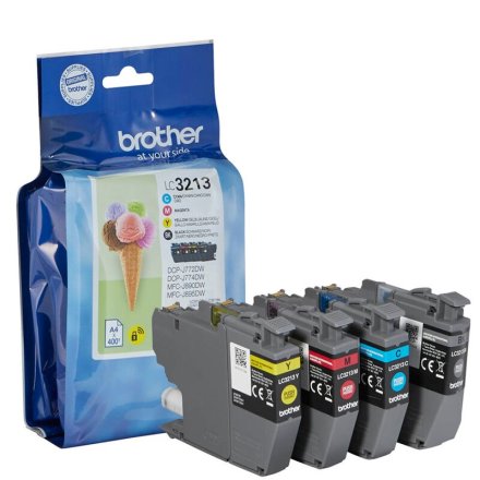Original Brother LC-3213 VAL Tintenpatrone MultiPack Bk,C,M,Y Blister (ca. 400 Seiten)