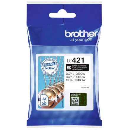 Original Brother LC421BK LC-421BK Tintenpatrone schwarz (ca. 200 Seiten)