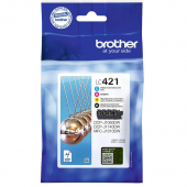  Original Brother LC-421 LC421VAL Tintenpatrone MultiPack Bk,C,M,Y (ca. 200 Seiten) 