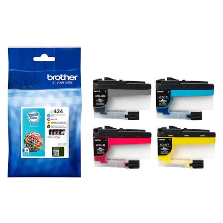 Original Brother LC-424 VAL Tintenpatrone MultiPack Bk,C,M,Y (ca. 750 Seiten)