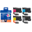  Original Brother LC521VAL LC521VAL Tintenpatrone MultiPack Bk,C,M,Y (ca. 500 Seiten) 