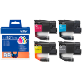  Original Brother LC521VAL LC521VAL Tintenpatrone MultiPack Bk,C,M,Y (ca. 500 Seiten) 