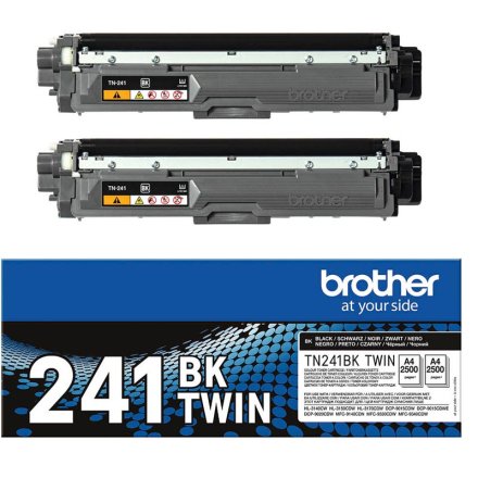 Original Brother TN-241 BK TWIN Toner schwarz Doppelpack (ca. 2.500 Seiten)