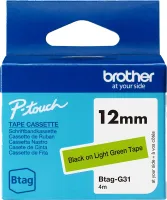 Original Brother Btag-G31 DirectLabel-Etiketten schwarz auf grün hell