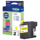  Original Brother LC221Y LC-221 Tintenpatrone gelb (ca. 260 Seiten) 