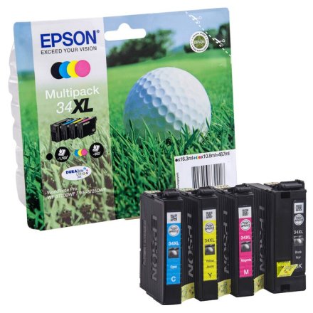 Original Epson 34XL C 13 T 34764010 Tintenpatrone MultiPack Bk,C,M,Y High-Capacity