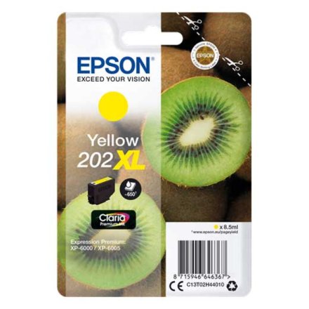 Original Epson C13T02H44010 202XL Tintenpatrone gelb High-Capacity (ca. 650 Seiten)
