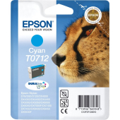  Original Epson C13T07124012 T0712 Tintenpatrone cyan (ca. 345 Seiten) 