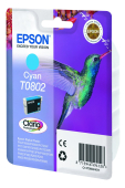  Original Epson C13T08024011 T0802 Tintenpatrone cyan (ca. 435 Seiten) 