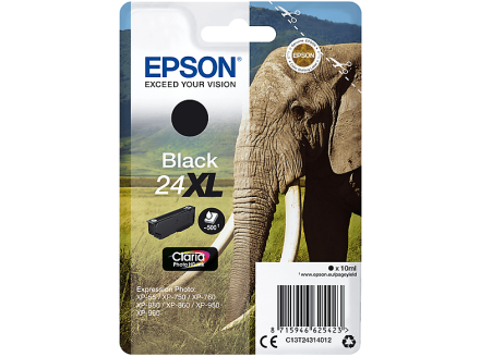 Original Epson C13T24314012 24 XL Tintenpatrone schwarz High-Capacity (ca. 500 Seiten)