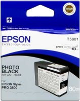 Original Epson C13T580100 T5801 Tintenpatrone schwarz Foto (ca. 80 ml)