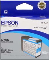 Original Epson C13T580200 T5802 Tintenpatrone cyan (ca. 80 ml)