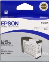Original Epson C13T580700 T5807 Tintenpatrone schwarz hell (ca. 80 ml)