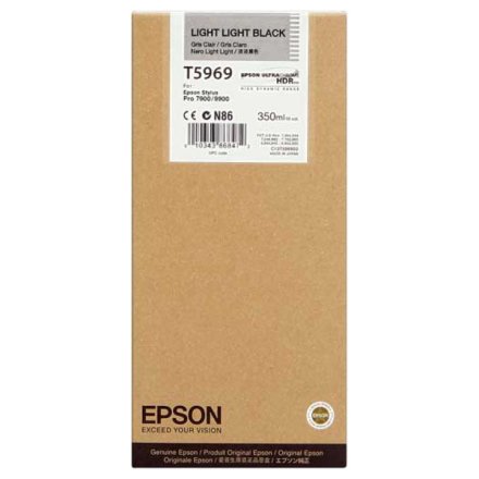 Original Epson C13T596900 T5969 Tintenpatrone schwarz hell hell (ca. 350 ml)