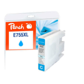  XL Druckerpatrone von Peach ersetzt Epson T7552, C13T755240 cyan (ca. 4.000 Seiten) 