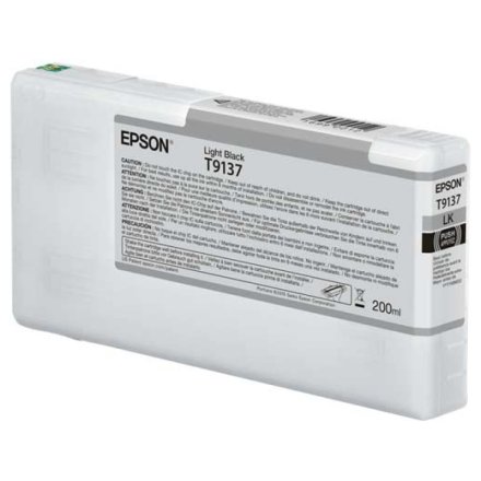 Original Epson C13T913700 T9137 Tintenpatrone schwarz hell (ca. 200 ml)