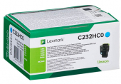  Original Lexmark C232HC0 Toner cyan return program (ca. 2.300 Seiten) 