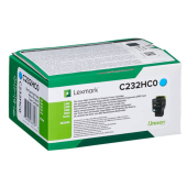  Original Lexmark C232HC0 Toner cyan return program (ca. 2.300 Seiten) 