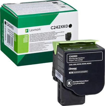 Original Lexmark C242XK0 Toner schwarz extra High-Capacity return program (ca. 6.000 Seiten)