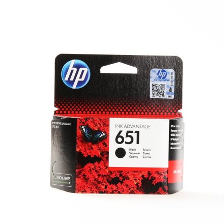 Original HP 651, C2P10AE Tintenpatrone schwarz (ca. 600 Seiten)