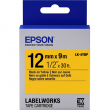  Original Epson LK-4YBP C53S654008 DirectLabel-Etiketten schwarz auf gelb 