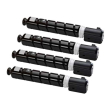  4 Toner von tintenalarm.de ersetzt Canon C-EXV49bk, C-EXV49c, C-EXV49m, C-EXV49y 