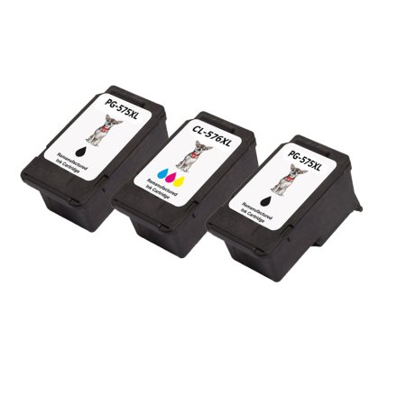 3 XL Druckerpatronen von tintenalarm.de ersetzt Canon PG-575XL/CL-576XL, 5437C001 und 5441C001 (2x schwarz, 1x color)