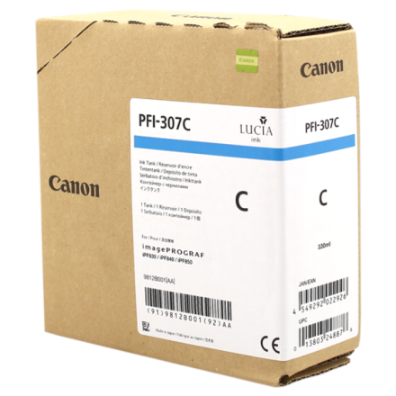 Original Canon PFI-307c 9812B001 Tintenpatrone cyan (ca. 330 ml)