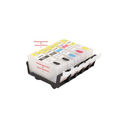 5XL Reinigungspatronen für Lebensmitteldruck von tintenalarm.de ersetzt Canon PGI-580XL/CLI-581XL