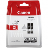  Original Canon PGI-550 PGBKXL 6431 B 005 Tintenpatrone schwarz High-Capacity pigmentiert Doppelpack (ca. 500 Seiten) 