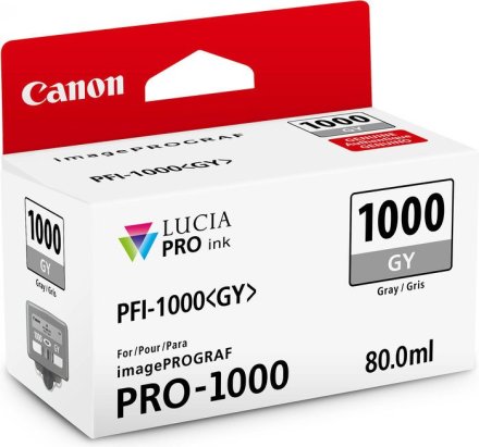Original Canon PFI-1000 GY 0552 C 001 Tintenpatrone grau (ca. 1.465 Seiten)