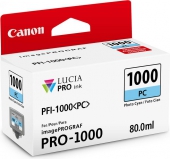  Original Canon PFI-1000pc 0550C001 Tintenpatrone cyan hell (ca. 5.140 Seiten) 