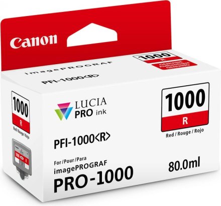 Original Canon PFI-1000 R 0554 C 001 Tintenpatrone rot (ca. 3.165 Seiten)