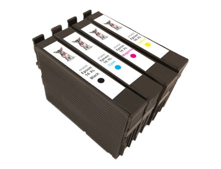 4 XL Druckerpatronen von tintenalarm.de ersetzt Epson 16 XL, T1636 - T1631, T1632, T1633, T1634