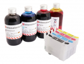  400 ml Set Nachfülltinte von tintenalarm.de mit leicht befüllbaren Auto-Reset-Patronen für Epson T2981, T2982, T2983, T2984 und T2991, T2992, T2993, T2994 