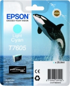  Original Epson C13T76054010 T7605 Tintenpatrone cyan hell (ca. 2.400 Seiten) 