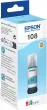  Original Epson C13T09C54A 108 Tintenflasche cyan hell (ca. 70 ml) 