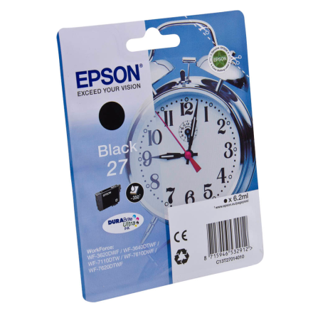 Original Epson 27 C 13 T 27014010 Tintenpatrone schwarz (ca. 350 Seiten)
