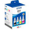  Original Epson 664 C 13 T 66464A Tintenflasche MultiPack Bk,C,M,Y (ca. 70 ml) 