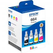  Original Epson 664 C 13 T 66464A Tintenflasche MultiPack Bk,C,M,Y (ca. 70 ml) 