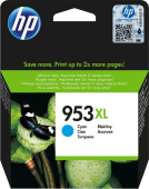  Original HP 953XL, F6U16AE Tintenpatrone cyan High-Capacity (ca. 1.450 Seiten) 