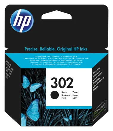 Original HP 302, F6U66AE Tintenpatrone schwarz (ca. 170 Seiten)