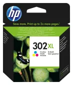  Original HP 302XL, F6U67AE Tintenpatrone color High-Capacity (ca. 300 Seiten) 
