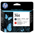 Original HP 744, F9J88A Druckkopf schwarz matt / rot chromatic 