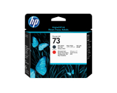  Original HP 73, CD949A Druckkopf schwarz matt +chrom. rot (ca. 130 ml) 