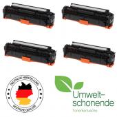  4 Toner von tintenalarm.de ersetzt HP CE410X, CE411A, CE412A, CE413A 